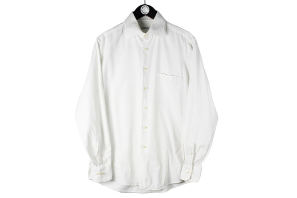 Pal Zileri Shirt Large white oxford button authentic classic luxury long sleeve shirt