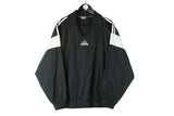 Vintage Adidas Sweatshirt Medium black 90s retro sport style v-neck cotton heavy jumper