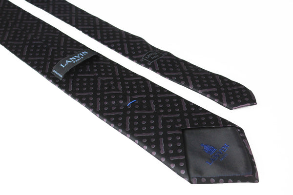 Vintage Lanvin Tie black silk 90s accessories