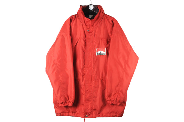 Vintage Marlboro Jacket XLarge size men's oversize classic red windbreaker authentic streetwear 90's style