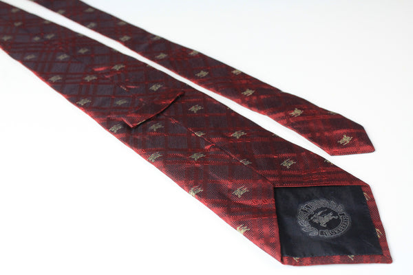 Vintage Burberrys Tie red monogram silk