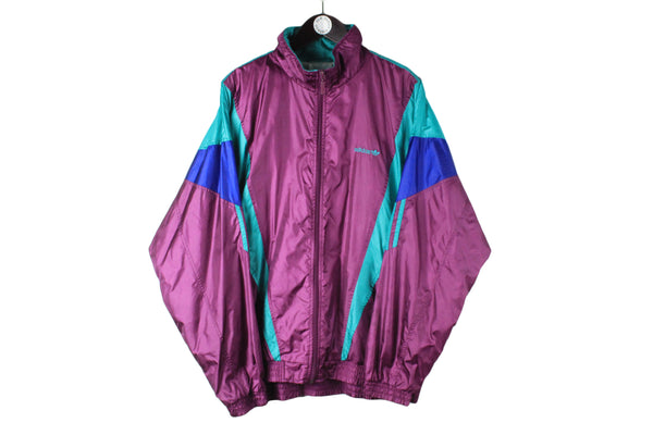 Vintage Adidas Tracksuit XLarge purple 90s retro style sport windbreaker jacket and track pants athletic oversize suit