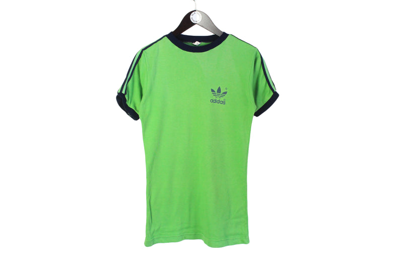 Vintage Adidas T-Shirt Large / XLarge green cotton 80s made in Ireland tee