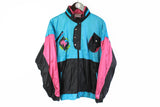 Vintage Adidas Jacket Medium multicolor 20 90s retro style windbreaker blue black pink big logo
