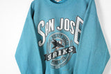 Vintage San Jose Sharks 1992 Nutmeg Sweatshirt Large