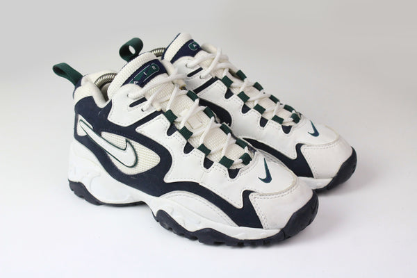 Vintage Nike Air Sneakers Women's US 6.5 white 90s retro style AIR trainers big swoosh logo shoes