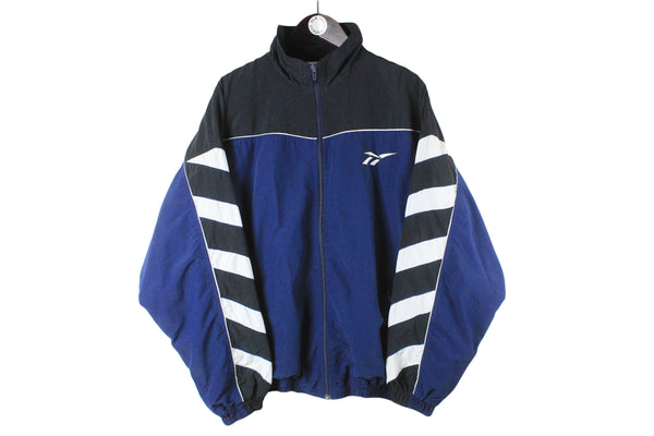 Vintage Reebok Tracksuit XLarge size men's full zip track jacket and pants windbreaker 90's style sport training authentic athletic suit
