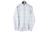 Norse Projects Shirt Large size men's classic collared button up basic formal event style wear light blue luxury outfit 