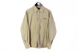 Vintage Wrangler Corduroy Shirt Large brown 90s oxford style 