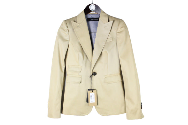 Dsquared2 NWT Suit Women's 42 beige authentic luxury streetwear classic new with tags blazer jacket and trousers