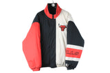 Vintage Chicago Bulls Starter Reversible Jacket Large / XLarge white red black big logo puffer 90s NBA Basketball USA style sport coat
