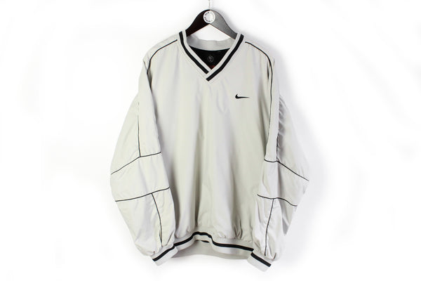 Vintage Nike Golf Sweatshirt XLarge V-neck windbreaker 90s sport style anorak