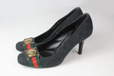 Gucci Monogram Heels Shoes 38 1/2