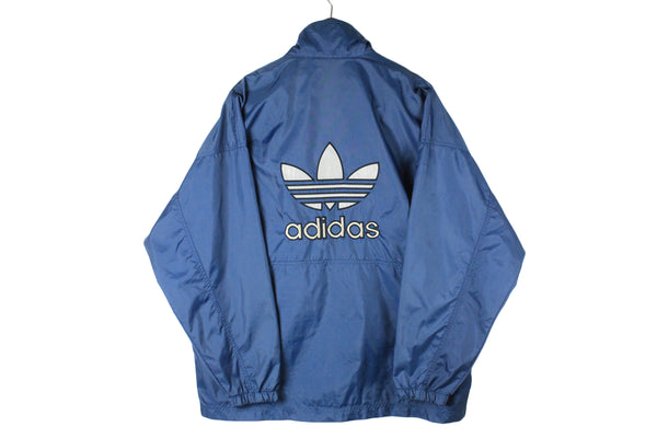 Vintage Adidas Jacket Large big reflective logo 90s retro sport style windbreaker rare classic jacket