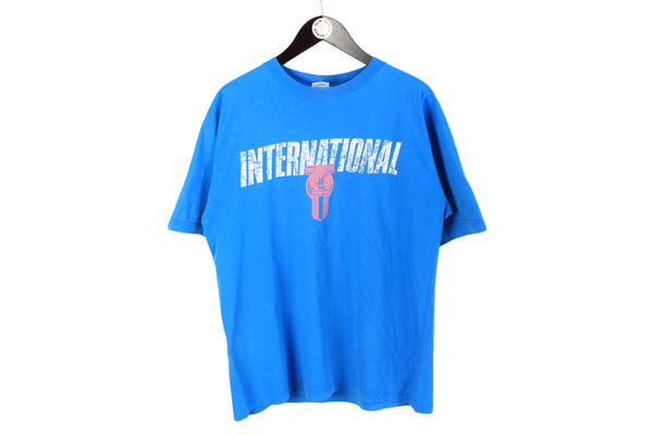 Vintage Nike International T-Shirt Large blue 90's sport style cotton tee