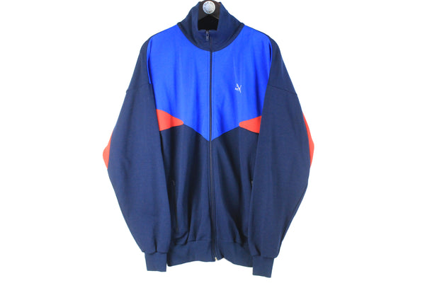 Vintage Puma Tracksuit XLarge blue big logo union mauer 90s retro sport style track jacket and pants suit football
