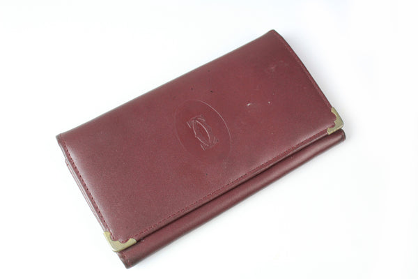 Vintage Cartier Wallet red 90s luxury classic womens