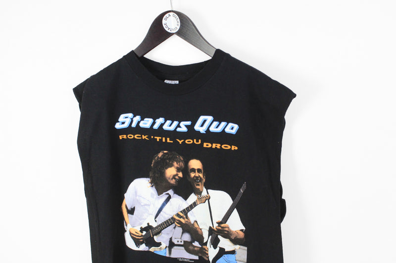 Vintage Status Quo "Rock 'Til You Drop" 1991 Tour Top Large