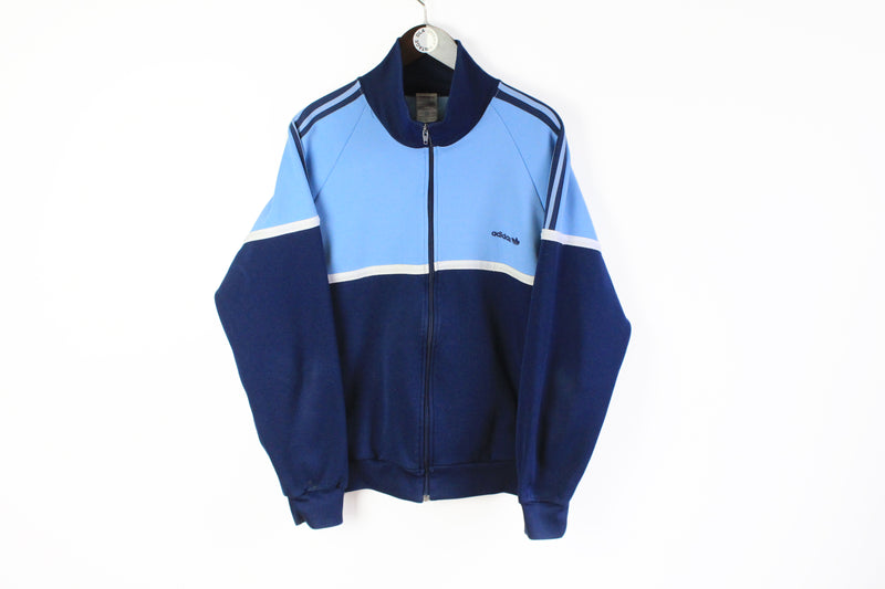 Vintage Adidas Track Jacket Large blue 90s windbreaker sport style