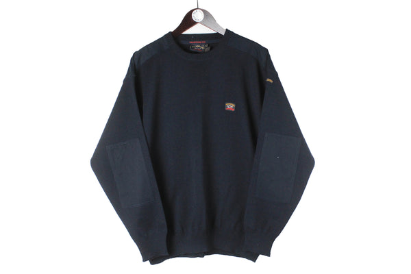Vintage Paul & Shark Sweater XLarge blue 90s crewneck retro jumper Yachting casual pullover