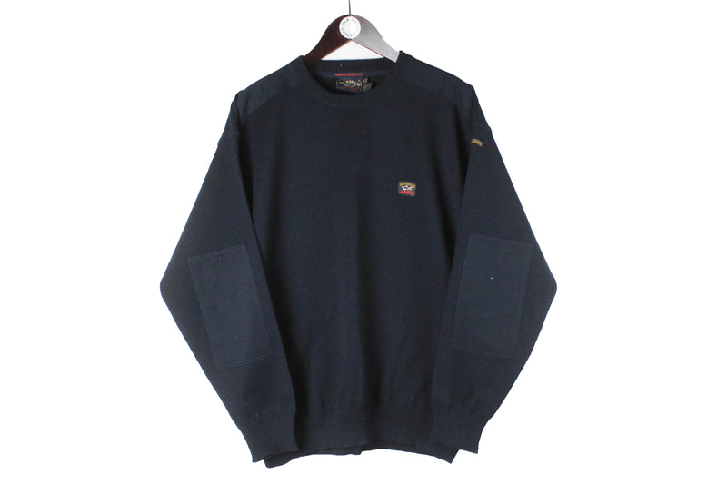 Vintage Paul & Shark Sweater XLarge blue 90s crewneck retro jumper Yachting casual pullover