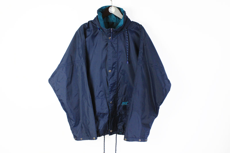Vintage Helly Hansen Jacket XLarge blue 90s raincoat 