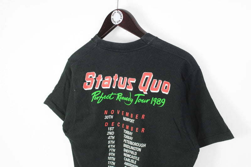 Vintage Status Quo Perfect Remedy Tour 1989 Dress T-Shirt Women's Small / Medium