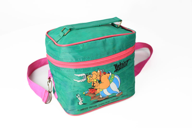 Vintage Asterix & Obelix 1990 Bag green small kids bag