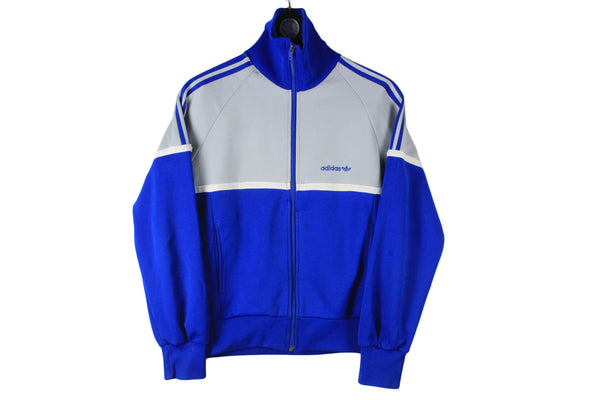 Vintage Adidas Track Jacket Women’s Medium size sport wear authentic athletic clothing front logo training retro rare outfit 90's 80's style full zip long sleeve