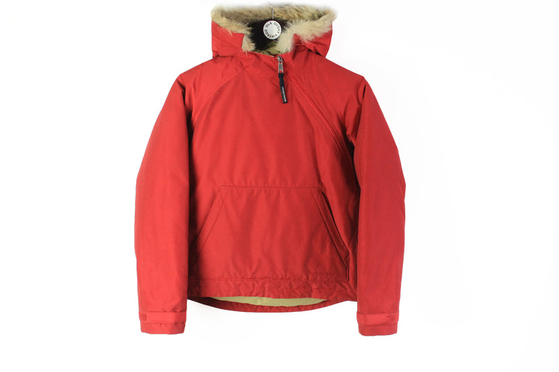 Woolrich Jacket Women's XSmall winter authentic red full zip anorak style puffer