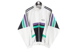 Vintage Adidas Track Jacket Medium white 90s retro full zip windbreaker sport style 