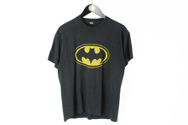 Vintage Batman T-Shirt Medium 1964 rare big logo DC comics retro style cartoon fan tee