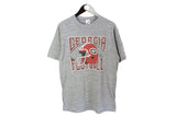 Vintage Georgia Football T-Shirt Large gray big logo 90's cotton tee Bulldogs NFL College team