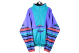 Vintage Fleece Half Zip XXLarge blue purple 90s retro sport style sweater jumper ski wear