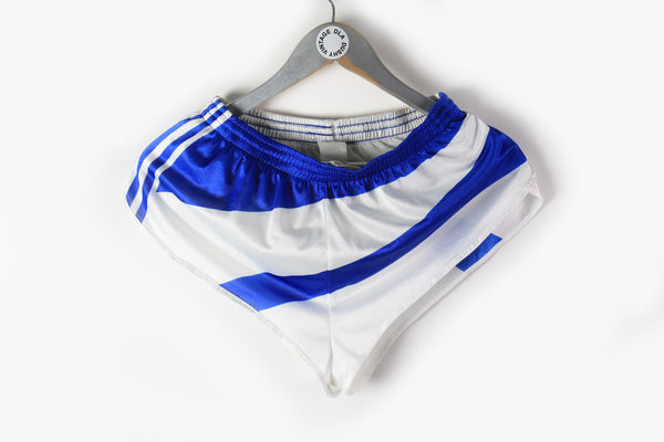 Vintage Adidas Shorts Small white blue 90s sport athletic shorts