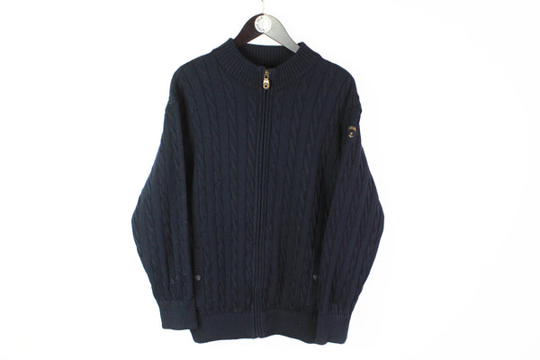Paul & Shark Bretagne Sweater Full Zip Large navy blue cardigan