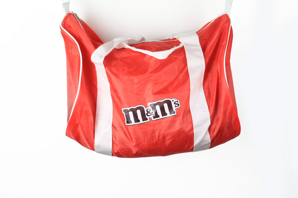 Vintage M&M's Travel Bag red big logo 90s sport bag