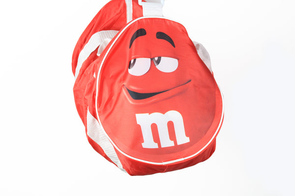 Vintage M&M's Travel Bag red big logo 90s sport bag 