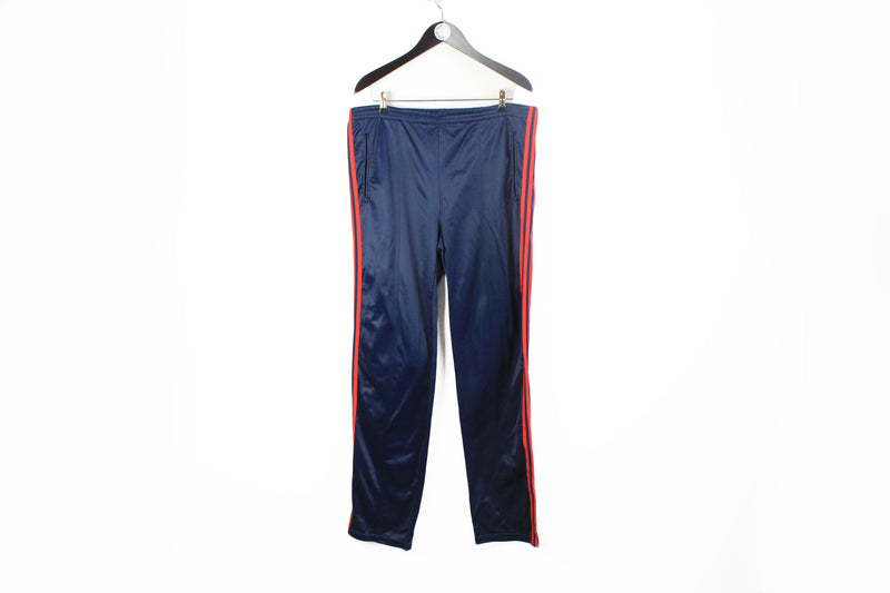 Vintage Adidas ATP Tour Track Pants XXLarge blue red 80s tennis sport court trousers