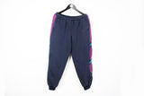Vintage Adidas Track Pants XLarge / XXLarge blue purple 90s cotton trouesers