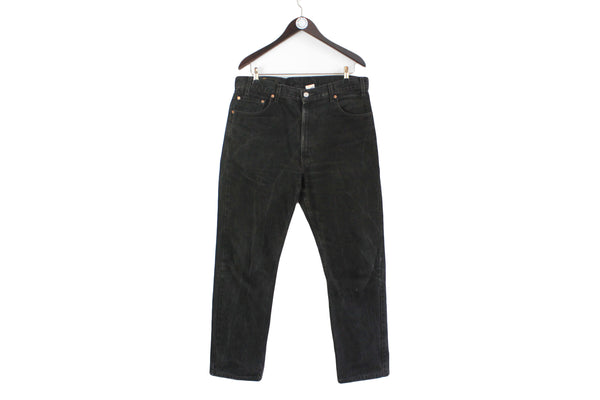 Vintage Levis 505 Jeans W 36 L 32 black 90's heavy cotton denim trousers