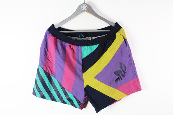 Vintage Adidas Shorts Large multicolor 90s swimming retro shorts