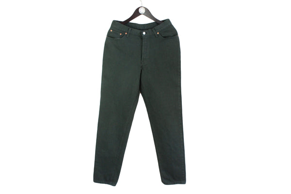 Vintage Levis Jeans Medium green 90's denim pants  made in USA