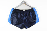 Vintage Puma Shorts Large blue 90s running sport short