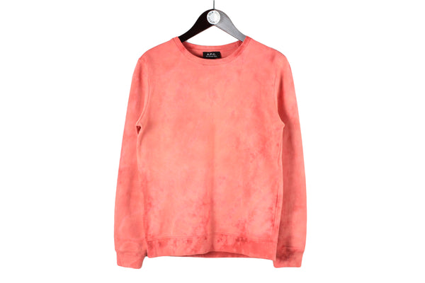 A.P.C Sweatshirt Small pink authentic crewneck casual luxury streetwear jumper