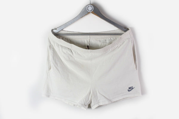 Vintage Nike Shorts Medium white made in USA sport classic fit shorts