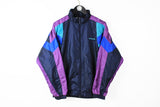 Vintage Adidas Track Jacket Medium purple blue 90s sport style retro windbreaker