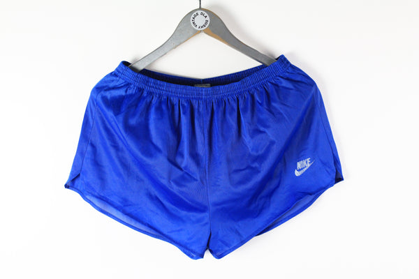 Vintage Nike Shorts XLarge blue running shorts 90s