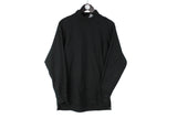 Vintage Adidas Turtleneck Small black sweatshirt 90's sport style cotton jumper