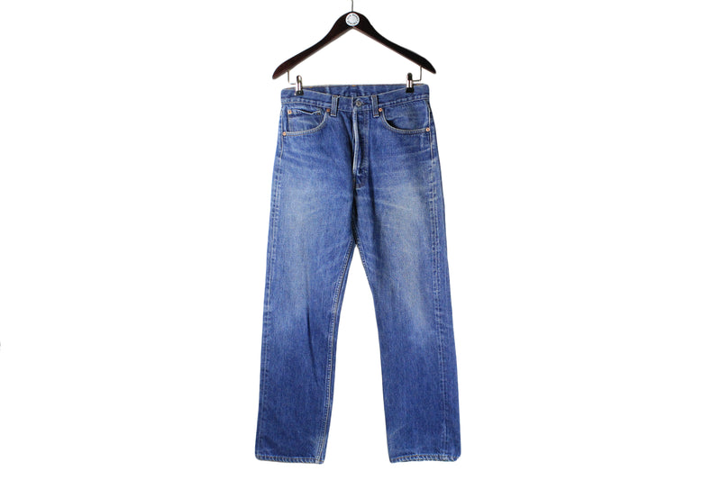 Vintage Levi's 501 Jeans W 33 L 32 Blue denim pants 90s retro made in USA 
